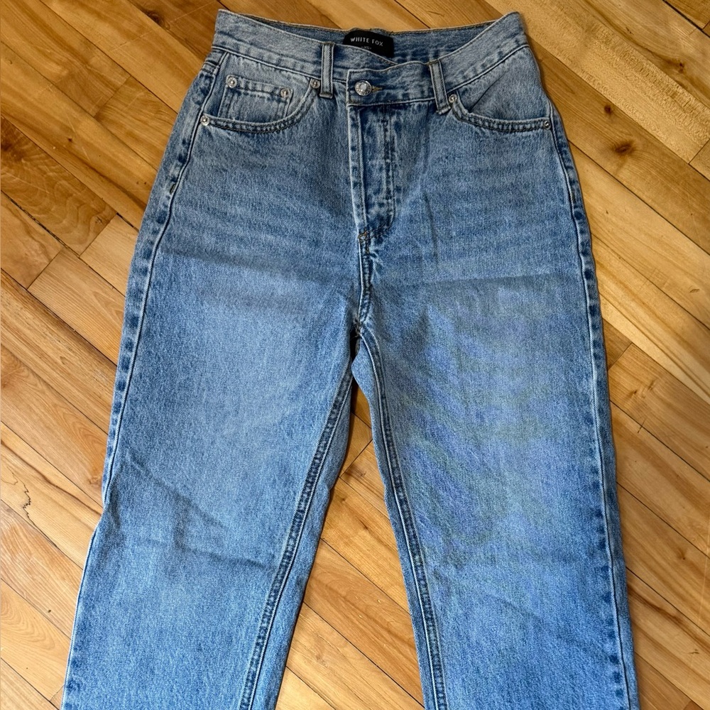 White Fox Boutique Blue Straight Leg Jeans
